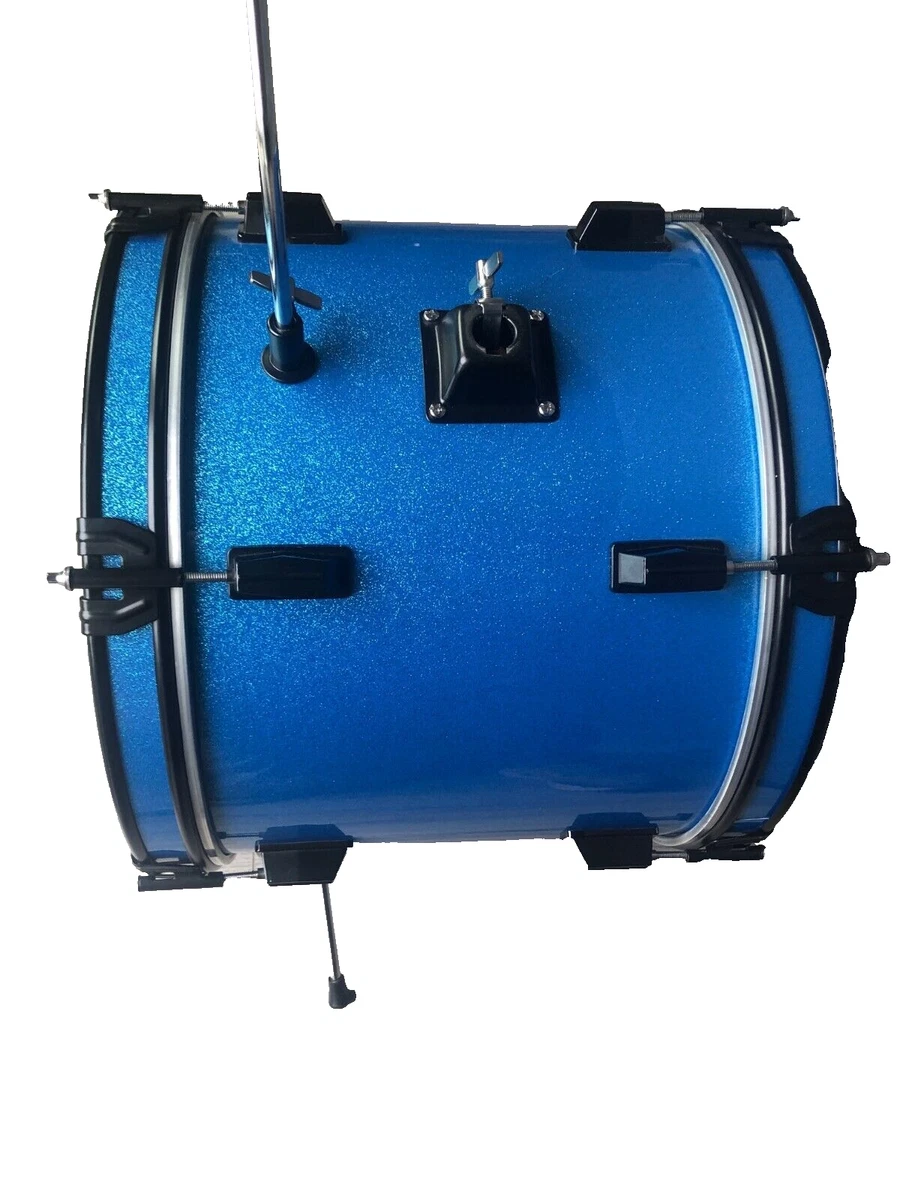 Millenium 16 X 12 Bass Drum Blue sparkle Black hardware
