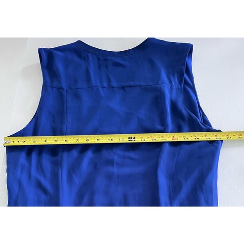 Roz & Ali Women’s Royal Blue Dress Sleeveless Buttoned Pleated on Top Size 20 - Picture 5 of 8