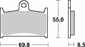 Plaquettes de frein KH145 KH236 Track and Sport Sinter Gold pour moto de route