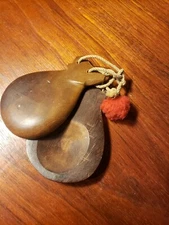 Excellent vintage Spanish carved wood Castanets