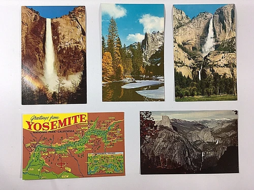 Vintage Yosemite Postcards from the 1960s.