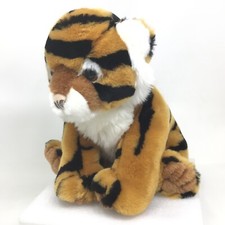 2000 Toys R Us Animal Alley Plush Bengal Tiger Cub 10" Sitting Stuffed Animal