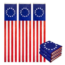 Betsy Ross Pull Down Flag 1.67x8FT 3-Pack Embroidered Polyester By G128