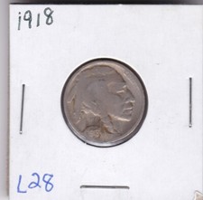 1918 Buffalo Nickel Acid Dated L28