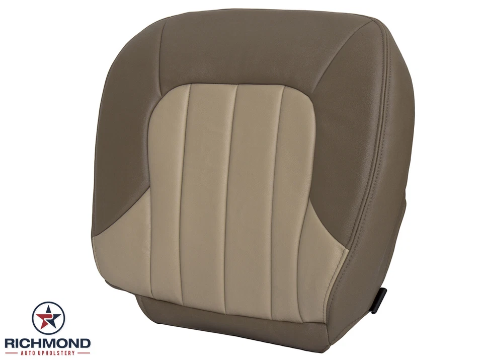 GMC Envoy XL SLT 2004 4x4 2x4 - cubierta de asiento de cuero inferior del lado del conductor 2 tonos tostado Foto 4 de 4