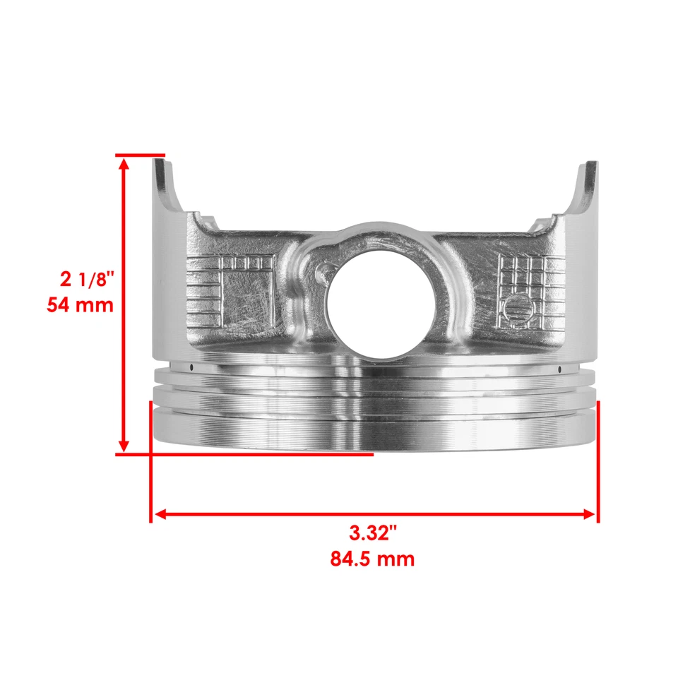 2 anillos de pistón de cilindro trasero delantero para Kawasaki Brute Force 750 KVF750 4X4i 05-11 Foto 2 de 4