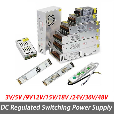 Universal DC Regulated Switching Power Supply 3V/5V/9/12/13.8/15/18V 24V 36V 48V
