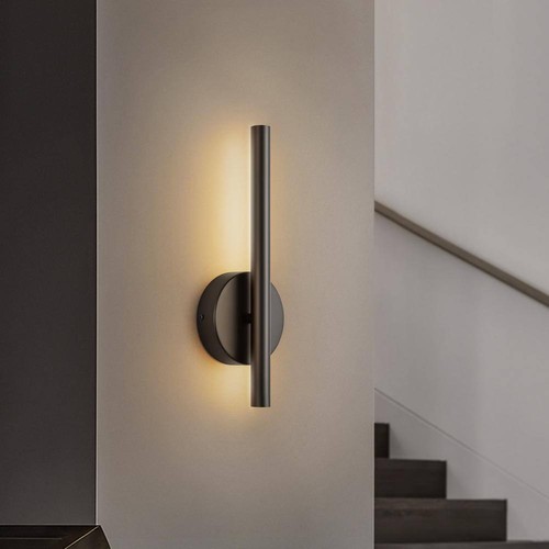 RRTYO Breshay 13.7 in. 1-Light Black Modern Light Wall Sconce with Light Bar - 第 8/11 張圖片