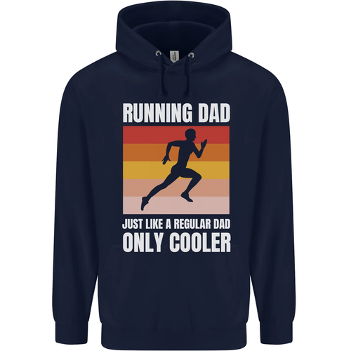 Running Dad Cross Country Marathon Runner Childrens Kids Hoodie - Picture 68 of 69