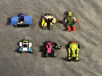 Galoob Z-Bots 1990s  Micro Machines Vintage Robots Lot of 6