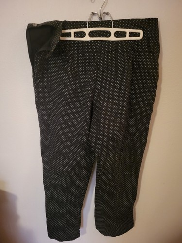 Relativity Capri Pants Black Polka Dots Size 14 Side Zip - Picture 11 of 24