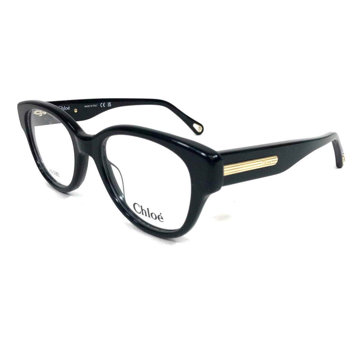 クラシック Chloe Chloe XS Eyeglasses Frame CH0124O 001 Polished Black Gold