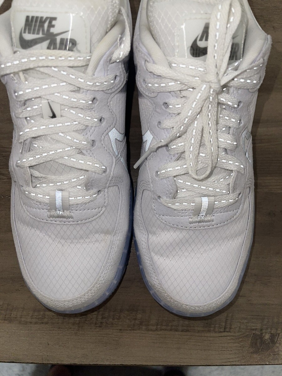 nike air force 1 react white ice reflective