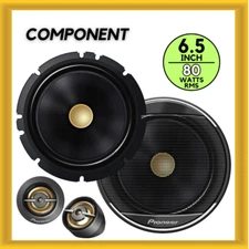 Pioneer TS-A1601C 6.5 Inch 80 Watts RMS Power 4 OHM 2-Way Car Component System