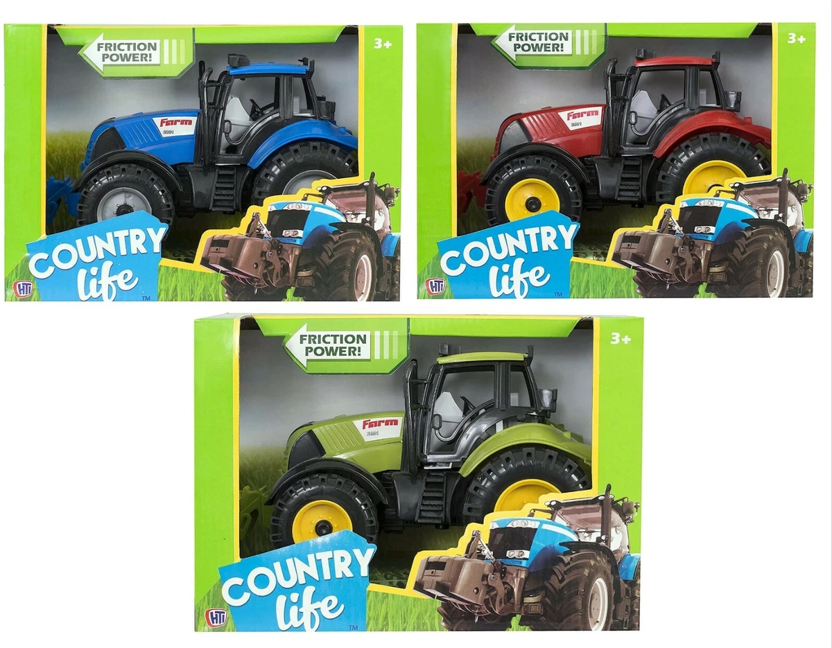 Country Life Large Friction Powered Farm Tractor Toys Boys Kids