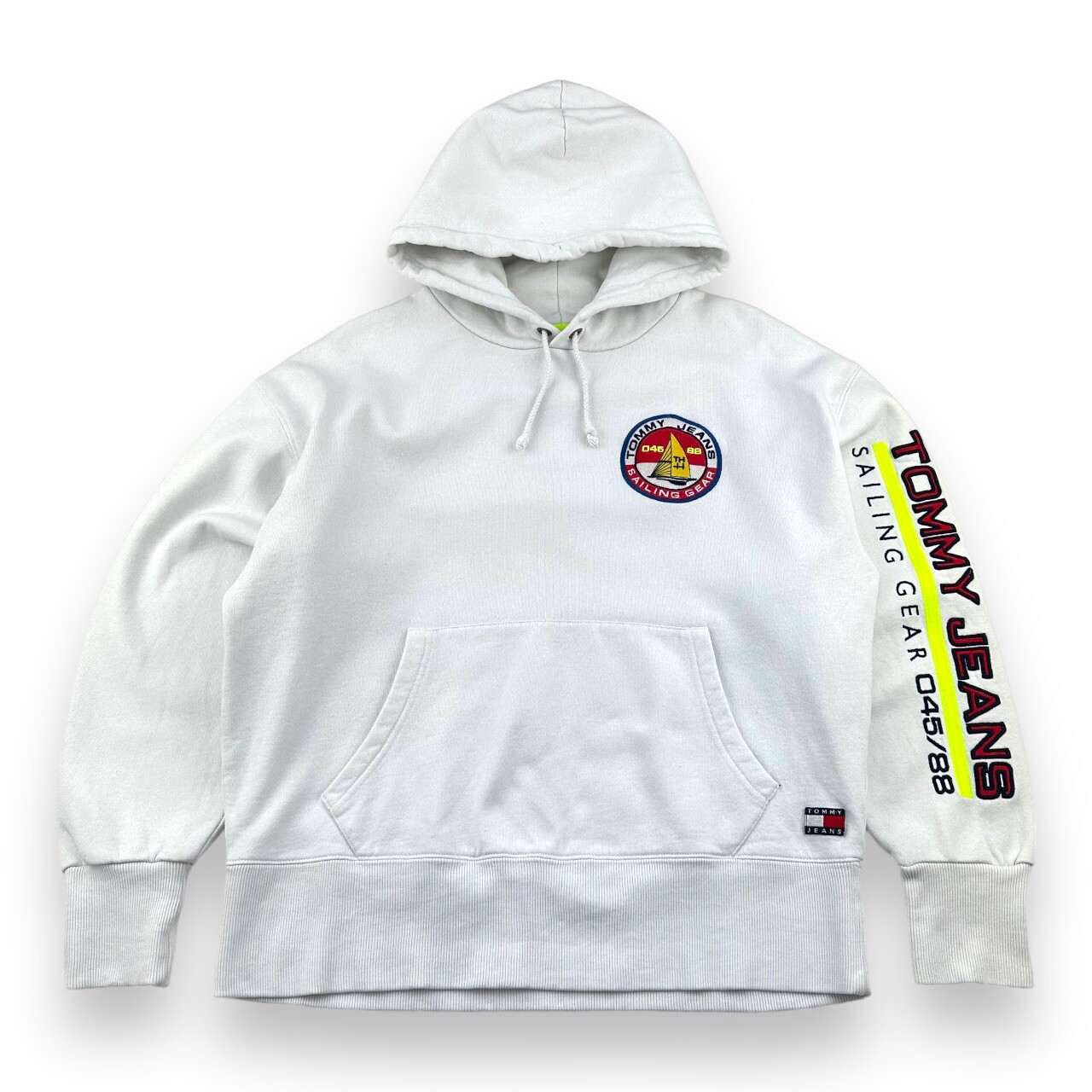 Tommy Hilfiger Spell Out Hoodie White Medium Sailing Gear | eBay