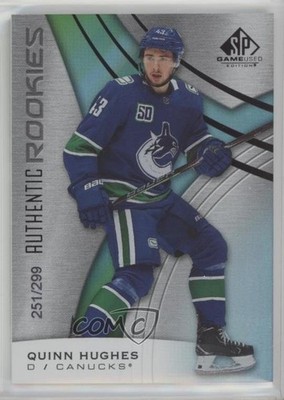 2019 SP Game Used Edition Authentic Rookies Rainbow Quinn Hughes Rookie RC 0f5t