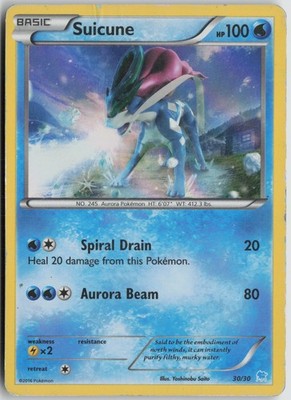 Suicune (30 - Holo)  XY Trainer Kit: Pikachu Libre & Suicune 30/30 MP kawayoo
