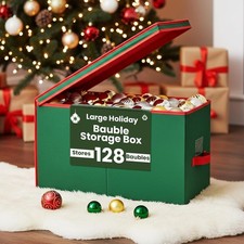 Christmas Tree Bauble Storage Box 64/96/128 Slots Xmas Decoration Organiser