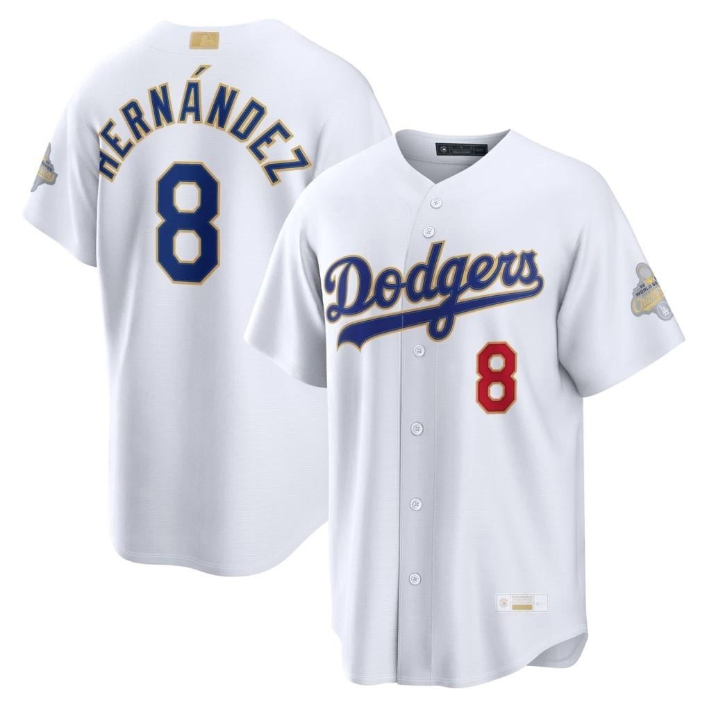 Men's Dodgers Kike Hernandez White 2026 Gold Collection Stadium