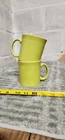 2 Fiesta Lemongrass Tapered Mugs Yellow Green Yellow Color Fiestaware Coffee Cup