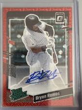 2023 Panini Donruss Optic Rated Prospect Signatures Bryan Ramos Red Mojo /25 RC
