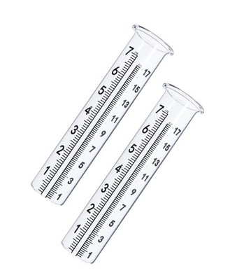 Mateda 7'' Capacity Rain Gauge Glass Replacement Tube with Lid Design for Yard G
