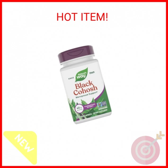 Nature's Way Premium Cohosh Negro, Apoyo para la Menopausia para Mujeres*, 40 mg por servi Foto 2 de 2