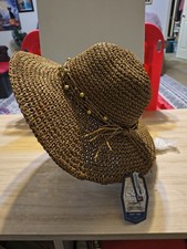 BEACH HAT SUN HAT SUN N' SAND Women's Hat Beach Pool Garden Party New Adjustable
