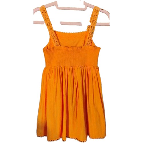 Joie Girls Orange Summer Dress Size 12 (11-12 Yrs) Cotton Smocked & Lace - Picture 2 of 6