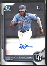 Estanli Castillo 2022 Bowman Chrome #CPA-EC Prospect Autographs Rays AU