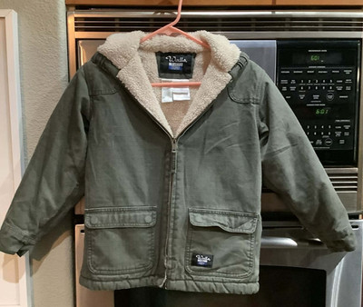 WALLS Blizzard Pruf Canvas Duck Jacket Full Zip Sherpa Lined Youth Sz 8/10