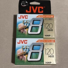 New Sealed JVC HI8 Metal 8mm Video Cassette 2 Pack