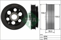 Schaeffler Ina Riemenscheibe Kurbelwelle 544 0180 10 FüR Ford Transit V363 Fcd 3