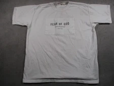 Fear Of God Shirt Mens XL White Sixth Collection 2018 2019 Graphic Tee Logo
