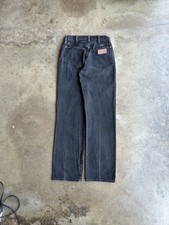 Vintage Wrangler Jeans Men’s 26x31 Black Denim Bootcut Talon Made In USA