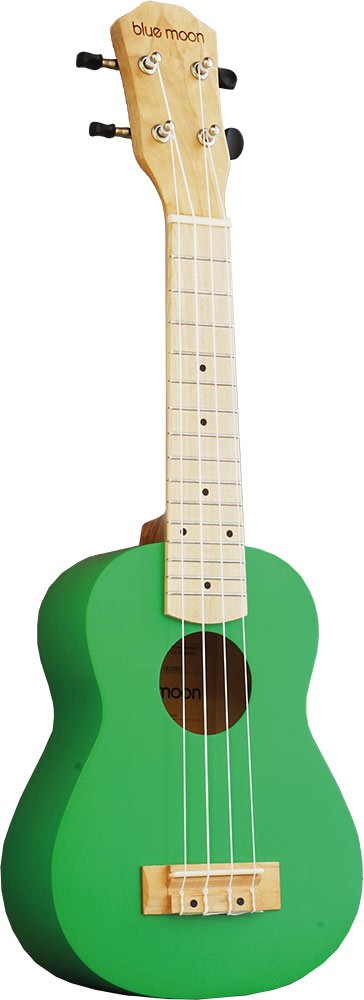 Blue Moon BU-04 SOPRANO UKULELE, Green, at Hobgoblin Music