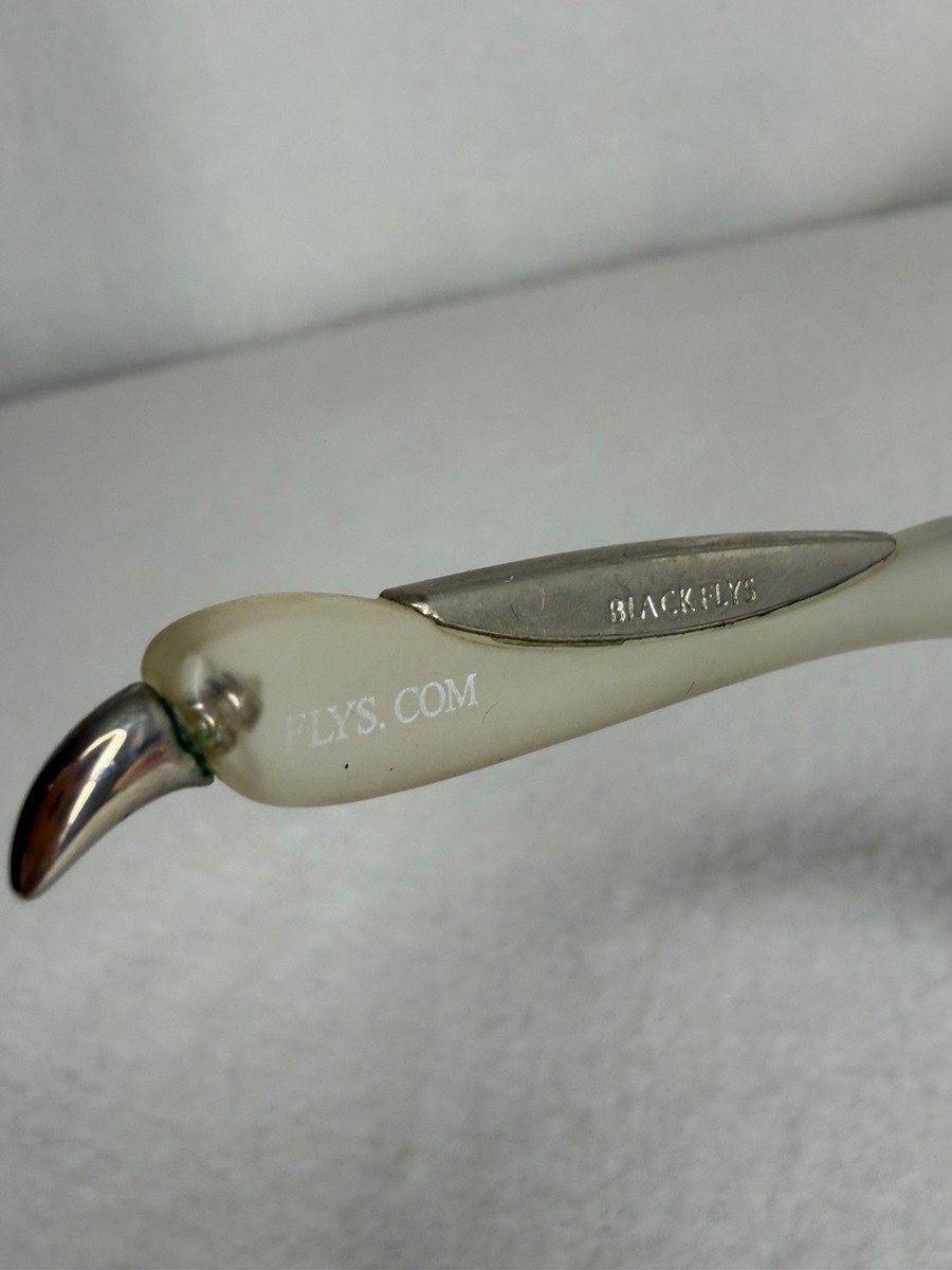 Vintage Rare Y2K Black Flys Damian III Sunglasses Crystal Blue