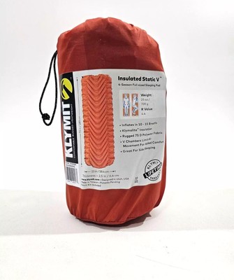 Klymit Insulated Static V Inflatable Mattress 06IVOR01C Full Sized Sleeping Pad