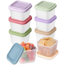 8 Pack 9 oz Silicone Snack Container for Kids, Reusable Silicone Food Storage...