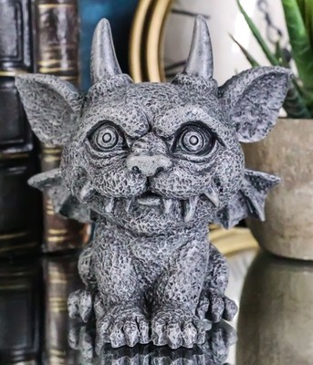 Gothic Horned Bat Cat Gargoyle Bast Figurine Small Mythical