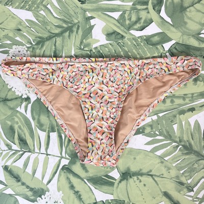 J.CREW NWT Women's Pink Geometric Swim Bottom SMALL A0412