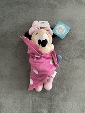 Disney Baby Minnie Mouse Plush Lovey Security Blanket Pink Polka Dot Baby Toy