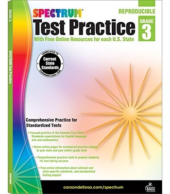 Test Practice, Grade 3 by Carson Dellosa Education (2013, Trade Paperback)