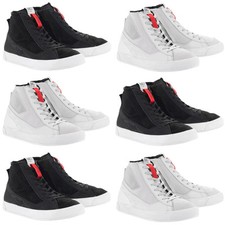 Alpinestars Stated Short Motorcycle Trainers Ankle Scooter Boots Black White
