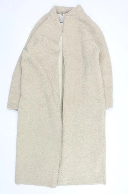 KLEY langer Teddymantel Damen beige Größe M gefüttert Fleecemantel - Bild 1 von 4