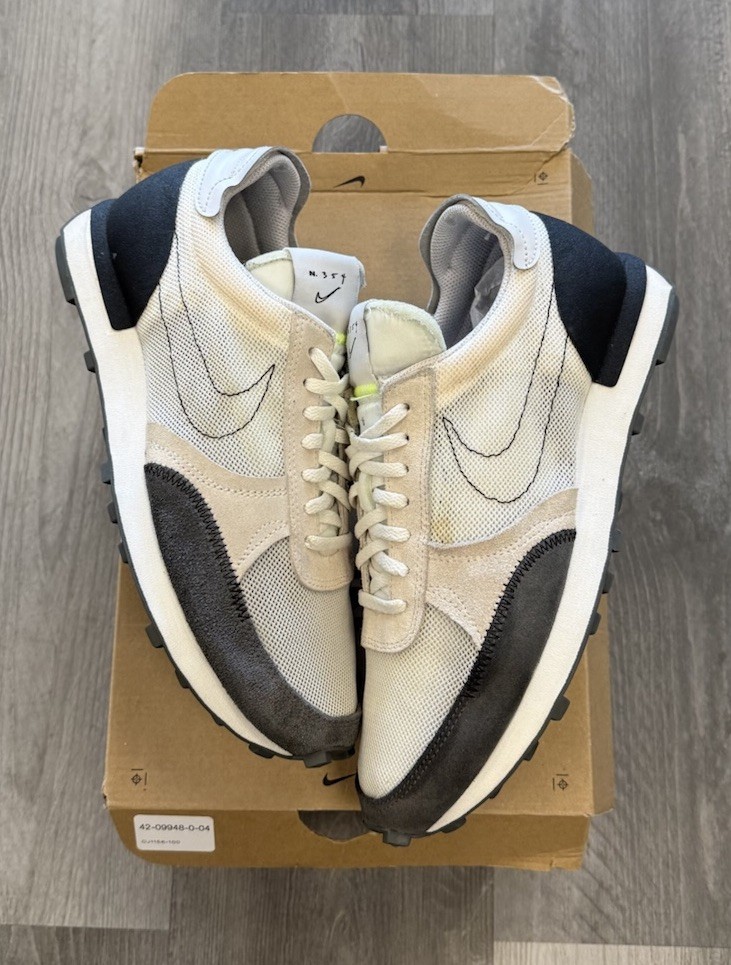 Nike Daybreak-Type N.354 Shoes Mens Size 9.5 White Gray Black Waffle CJ1156-100 thumbnail 6