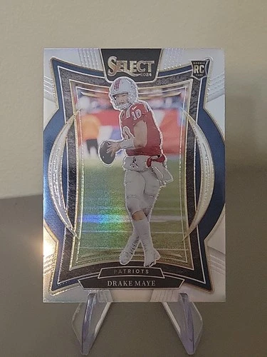 2024 Panini Select - Concourse Drake Maye #27 Silver Prizm (RC)