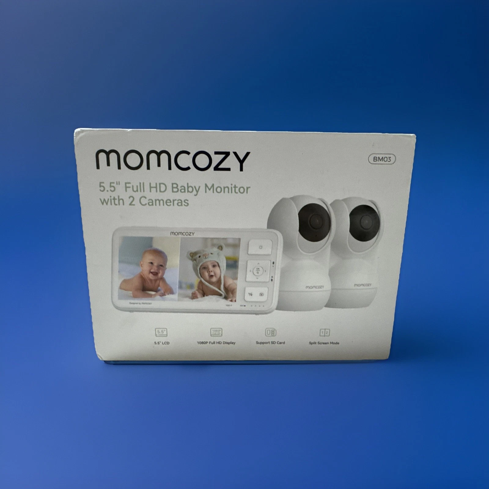 Momcozy Baby Monitor with 2 Cameras 5.5" 1080P Full HD Split Screen Video Baby M