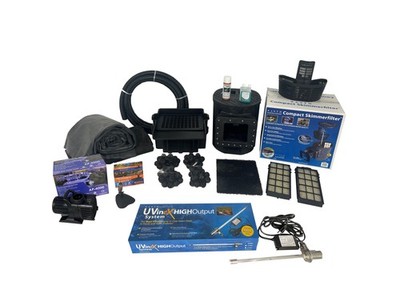 HALF OFF PONDS Savio 4,000 GPH Pump Pond Kit 15' x 20' EPDM Liner, UV Clarifier